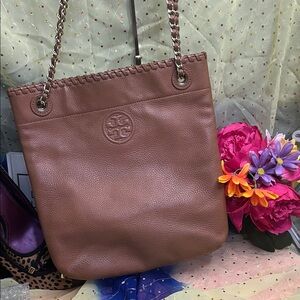 Tory Burch Tan Leather Shoulder Bag